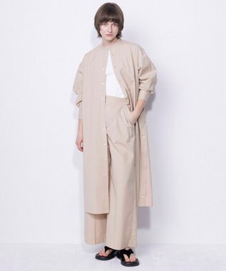 NAVE 【ReNave・セットアップ可/洗える/接触冷感/UVケア】コットンポリブロード パンツ ベージュ系