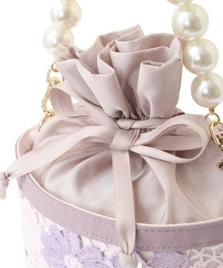 Maison de FLEUR フラワーレース2Wayバケツ型バッグ Lavender