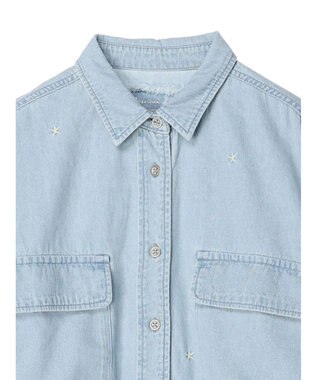 AMERICAN HOLIC ７周年刺繍デニムシャツ Sax