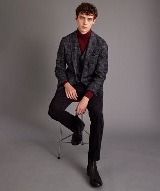 JOSEPH ABBOUD 【キングサイズ・ストレッチ】フランネルジャージ ジャケット ワイン系4