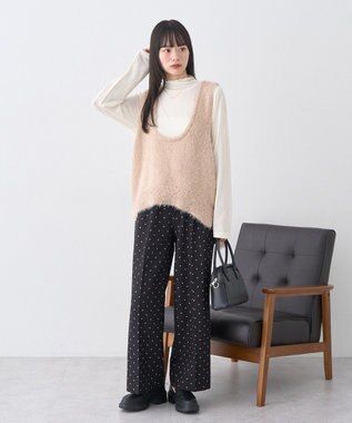 earth music&ecology 【吸湿発熱】あったかフェミニンインナー(シアーハイネック) Off White