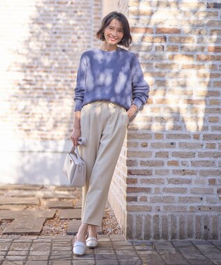 ANY 【ウエストゴム/ストレッチ/セットアップ可】イージィケアストレッチテーパードパンツ ベージュ