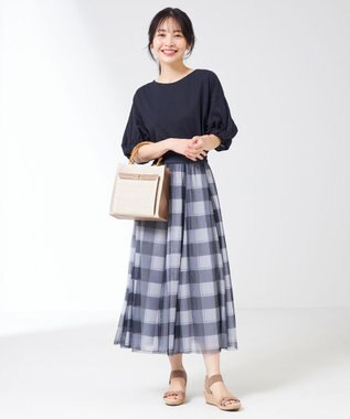 ANY SIS レースコンビ Tシャツ ネイビー