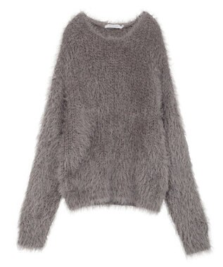 AMERICAN HOLIC シャギーニットプルオーバー Gray Beige