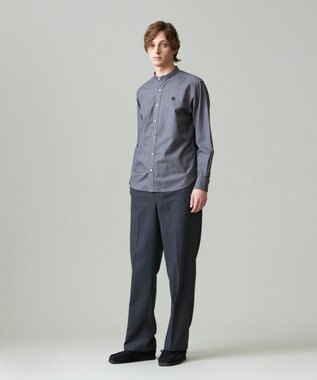 J.PRESS MEN 【大人気バックブル】バンドカラー オックスフォードガーメントダイシャツ グレー系