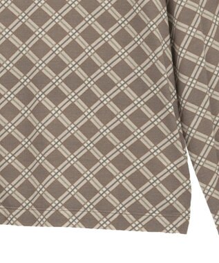 earth music&ecology 【吸湿発熱】あったかフェミニンインナー(シアーハイネック) Check Brown