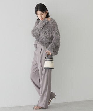 AMERICAN HOLIC シャギーニットプルオーバー Gray Beige
