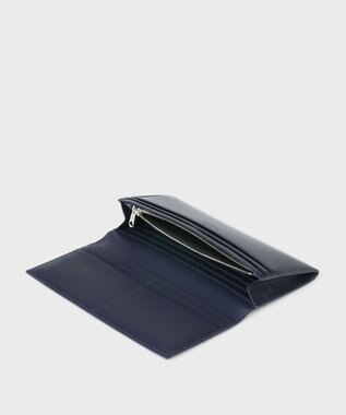 Paul Smith マーケトリー ブライトストライプ ラビット 長財布 ネイビー