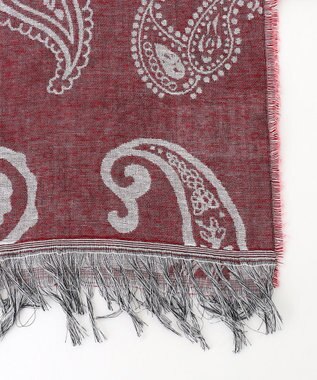 JOSEPH ABBOUD 【イタリア製】ペイズリーパターン ストール ワイン系7