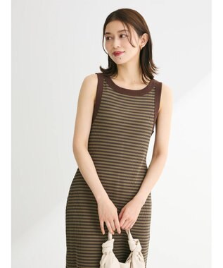 Green Parks ・ＳＵＧＡＲ　ＳＰＯＯＮ　ボーダーアメスリワンピース Khaki