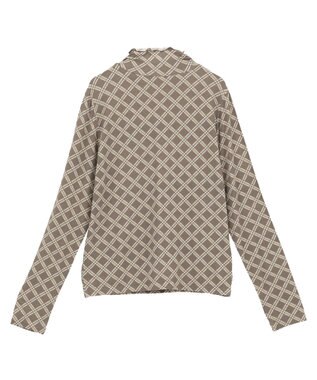 earth music&ecology 【吸湿発熱】あったかフェミニンインナー(シアーハイネック) Check Brown