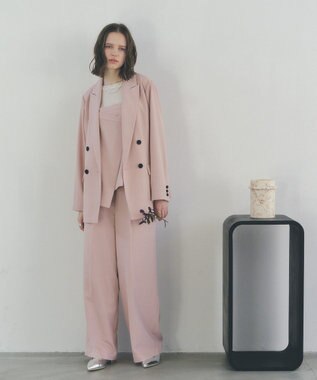 YECCA VECCA ロングテーラードジャケット Pink