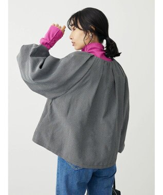 Green Parks ・ｆｕｒｒｙ　ｒａｔｅ　ヘリンボーンタックジャケット Black