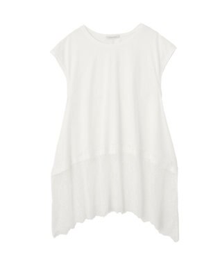 Green Parks 裾レースイレヘムフレンチＴシャツ White