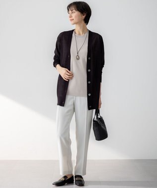 23区 S 【CanCam10月号掲載/CLASSY.10月号掲載】シャイニーシアー カーディガン ダークブラウン系