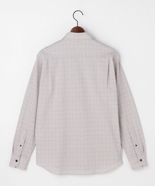 JOSEPH ABBOUD 【綿100％・ジャージー素材・ストレッチ】コンパクトジャージープリントシャツ オレンジ系5