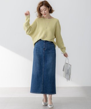 23区 【Oggi3月号掲載/新色追加/洗える】23区DENIM ストレッチ デニムスカート ウォッシュドブルー系