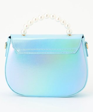 ANY KIDS リボンエナメル2WAY バッグ サックスブルー