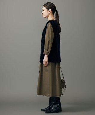 自由区 L ニットファー ジレ ブラック