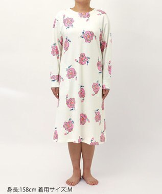 tsumori chisato SLEEP ツモリチサト ワンピース 長袖 ルームウェア 綿100%(本体) レディース UNX583 /ワコール アイボリー