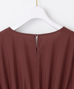 ANY SIS 【洗える】シャーリングディテール ワンピース テラコッタ