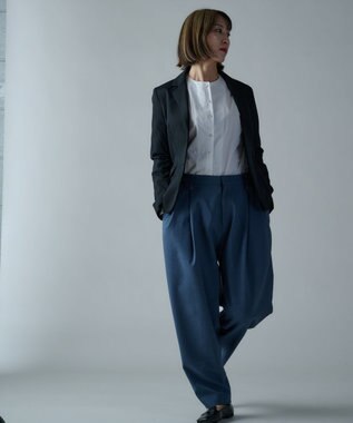 muuc スラックス グレイッシュブルー