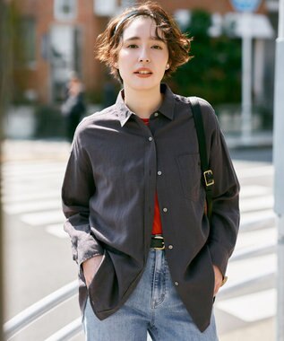 ANY L ヨーロピアンリネンオーバーシャツ