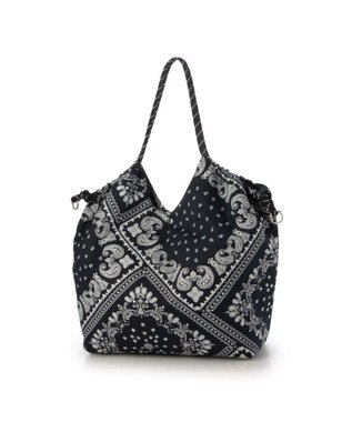 UNBILLION カシュカシュ cachecache / カジュアルパターンビッグトート ネイビー