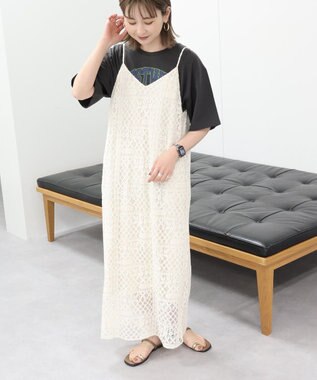 AMERICAN HOLIC レースキャミロングワンピース Ivory