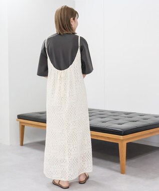 AMERICAN HOLIC レースキャミロングワンピース Ivory