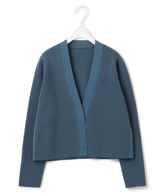 ICB 【洗える】リサイクルポリエステルハイゲージ カーディガン ダルブルー系