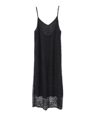 AMERICAN HOLIC レースキャミロングワンピース Black