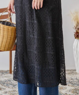 AMERICAN HOLIC レースキャミロングワンピース Black