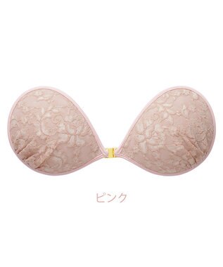 BRADELIS New York 【NuBra / ボリュームアップ】パテッドヌーブラ クラシカルブーケ 蒸れにくい バックレス コレクション デザインヌーブラ 正規品 ピンク