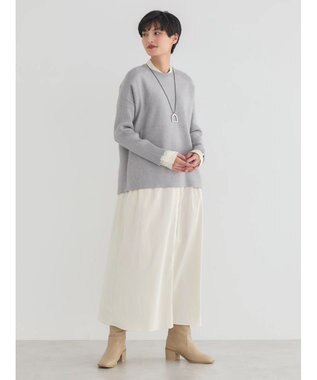 AMERICAN HOLIC バイパチ袖リブラグランニットプルオーバー Light Gray Mixture