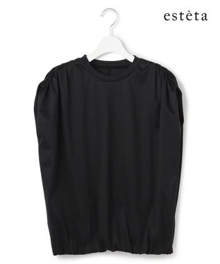  【エステータ】ショルダータックジャージー カットソー
