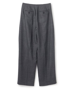BEIGE， TERNES / 変形タックウールワイドパンツ Md.Gray
