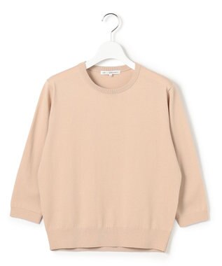 23区 L 【先行予約】プレミアムビオコットン クルーネック ニット ベージュ系