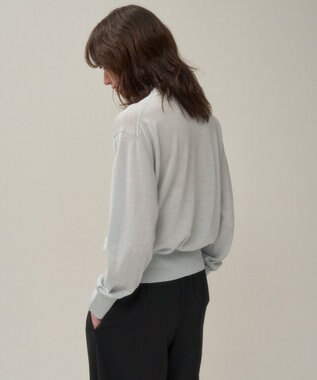 ATON RAMIE WOOL | クルーネックセーター SAX