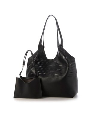 UNBILLION カシュカシュ cachecache / パンチングソフトトート ブラック