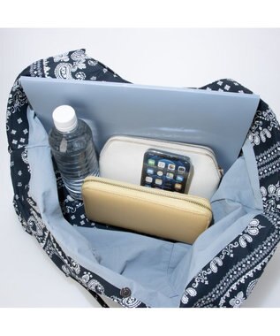 UNBILLION カシュカシュ cachecache / カジュアルパターンビッグトート ネイビー