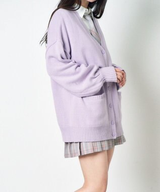 WEGO 【SCHOOL ITEM】ニットカーディガン ライトパープル