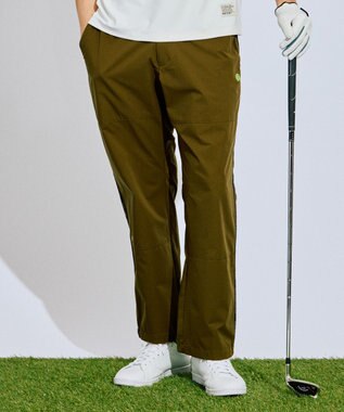 PW CIRCULUS 【撥水加工/ストレッチ】サイドストライプ ワイドパンツ ゴルフ カーキ系