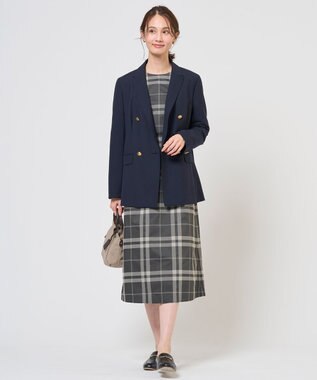 J.PRESS LADIES ANASTASIAトロ ダブル ジャケット ネイビー系