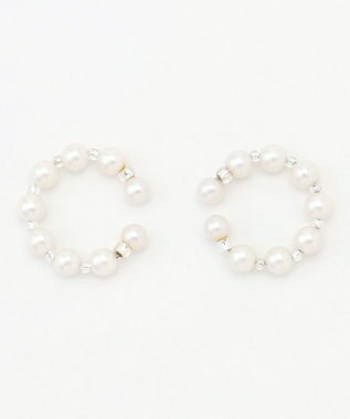 J.PRESS LADIES 【WEB限定・2way・2set】パール イヤカフ リング 【WEB限定】シルバー系