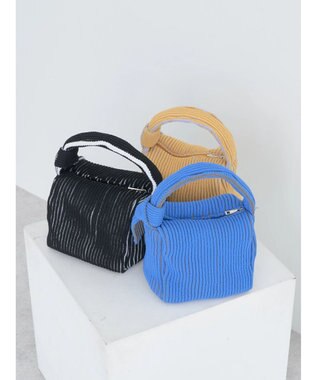 earth music&ecology ツートンリブワンショルバッグ Black