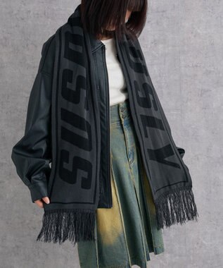 WEGO 【ユニセックス着用ITEM】ロゴマフラー ダークグレー