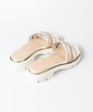 BONTRE 【LucaGrossi/ルカグロッシ】編み込みベルトサンダル ホワイト