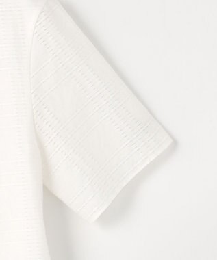 J.PRESS LADIES レーシーチェック クルーネック カットソー ホワイトチェック系3