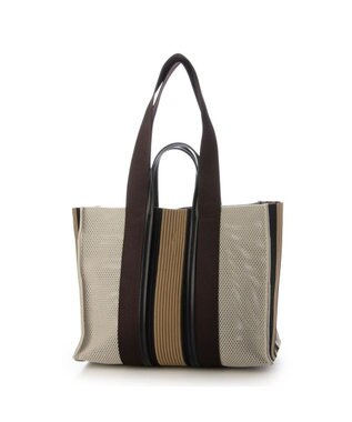 UNBILLION カシュカシュ cachecache / マルチカラーストライプ2wayスクエアトート シー